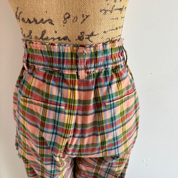 J Crew Peach Plaid Pants - Picture 4 of 5